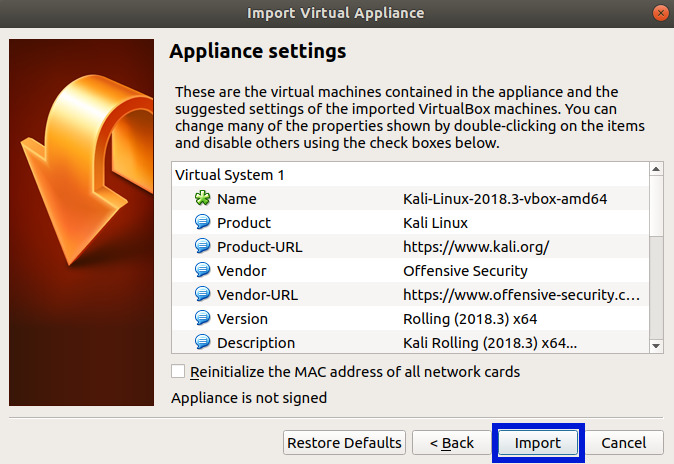 virtualbox network is unreachable linux