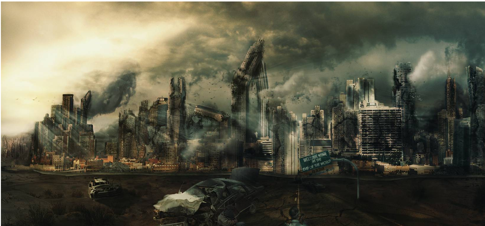Апокалипсис 11. Инопланетный город будущего для игры. Пустой город Full HD.